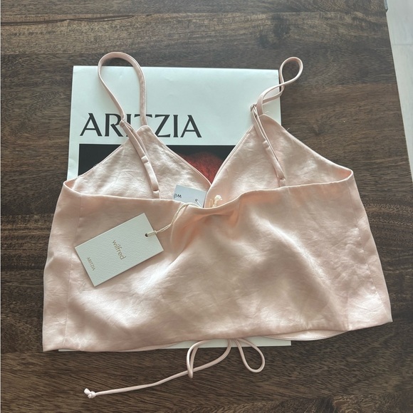 NWT Aritzia Wilfred Verso Crop Camisole in Coral Blush - Picture 5 of 6
